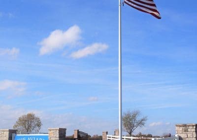 The Aviary Recovery Center - flag at main entrance