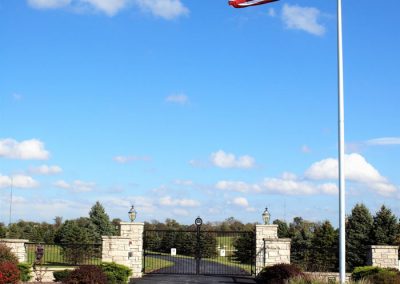 The Aviary Recovery Center - flag at main entrance
